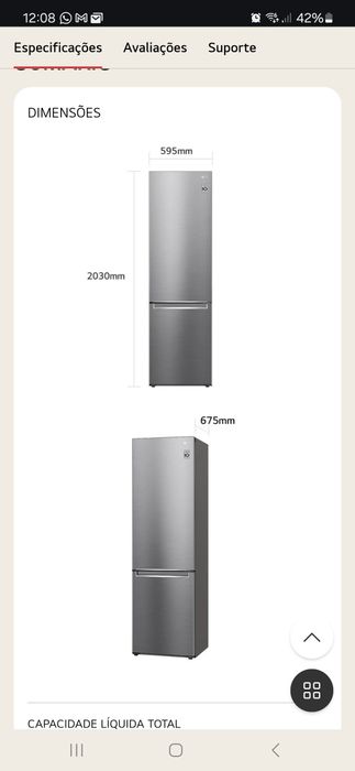 Combinado LG (frigorifico/congelador)