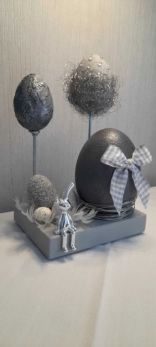 Stroik wielkanocny w stylu nowoczesnym