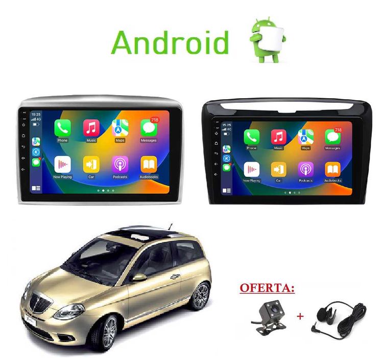 (NOVO) Rádio 2DIN LANCIA Ypsilon • (2003 a 2020) • Android [4+64GB]