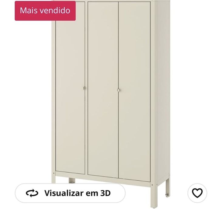 Armário, bege exterior/interior, 90x161 cm