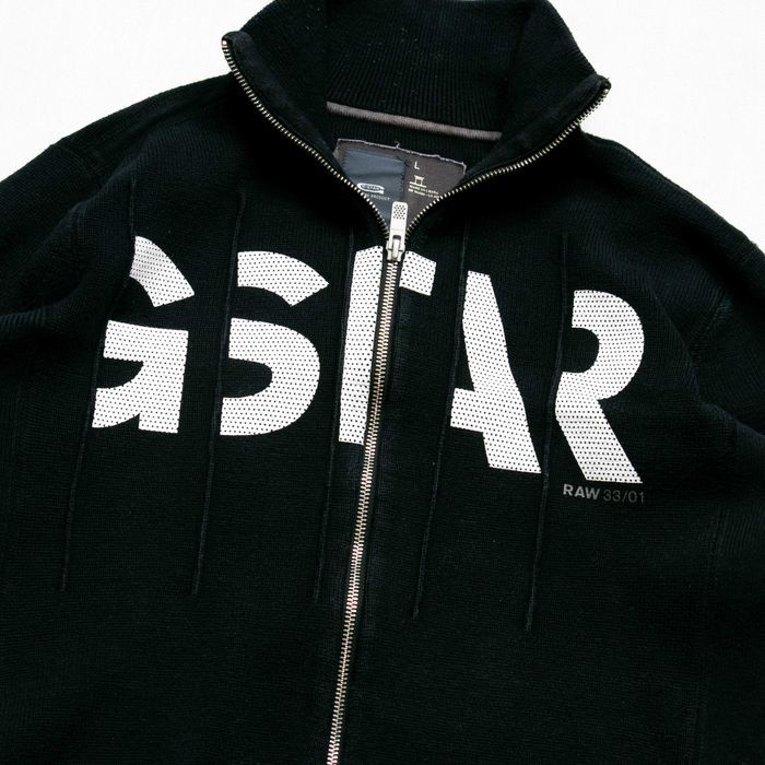 Y2K G-star Raw big logo sweter rozpinany L Euro industrial