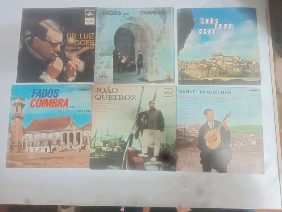 Discos Vinil Fado Coimbra 45r, 33r e 78r