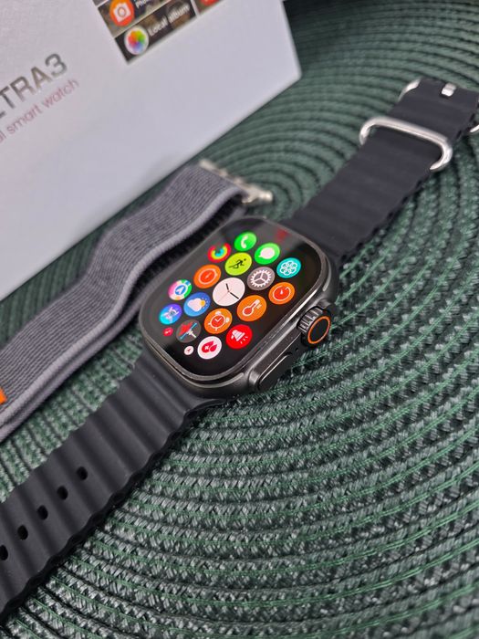 Smartwatch męski HK Ultra3 , AMOLED 2,12” • 2 paski • NOWY