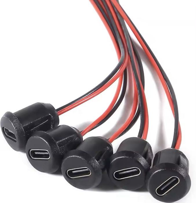 Розʼєм Type C з дротом Розʼєм type C 2pin для монтажу на корпус