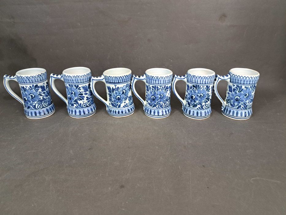 Holenderskie kubki DELFT, zestaw 6 szt.