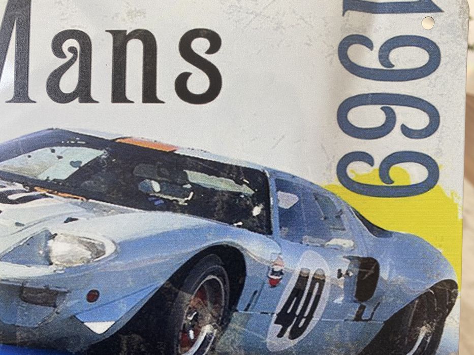 (ultima) LE MANS - Placa Metalica Decorativa (nova)