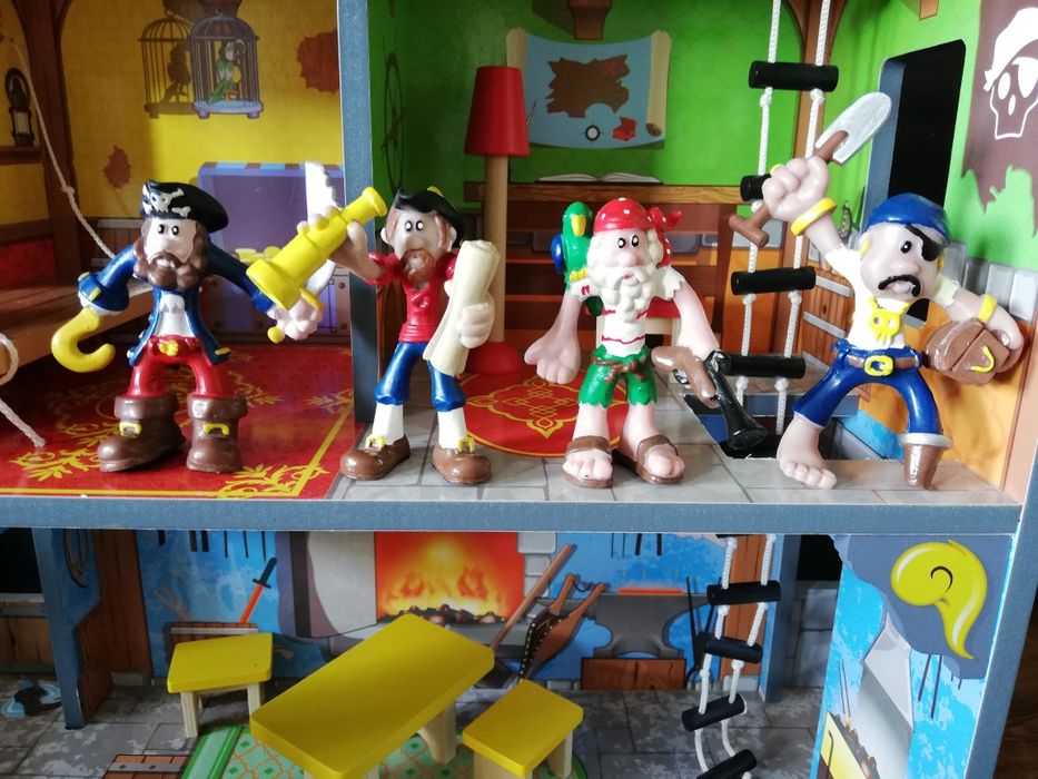 Okazja Kidkraft wielka drewniana forteca piratów ze statkiem 63284 + playmobil
