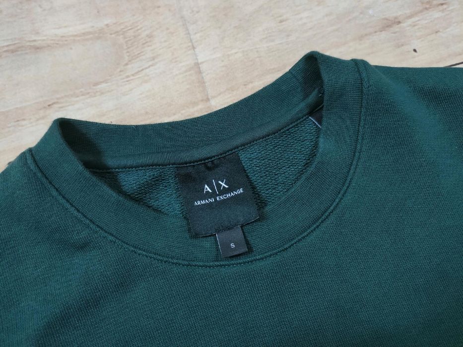 ARMANI EXCHANGE Bluza Crew Neck Męska Logowana r. S
