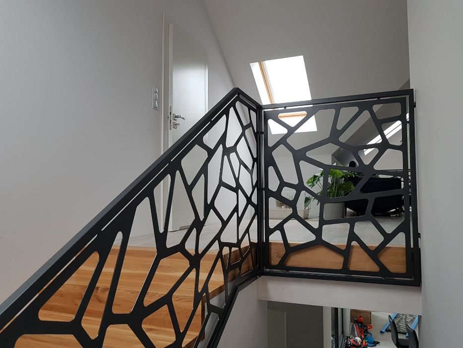 Balustrada wycinana , ażurowa, laserowa z blachy -nowoczesna design