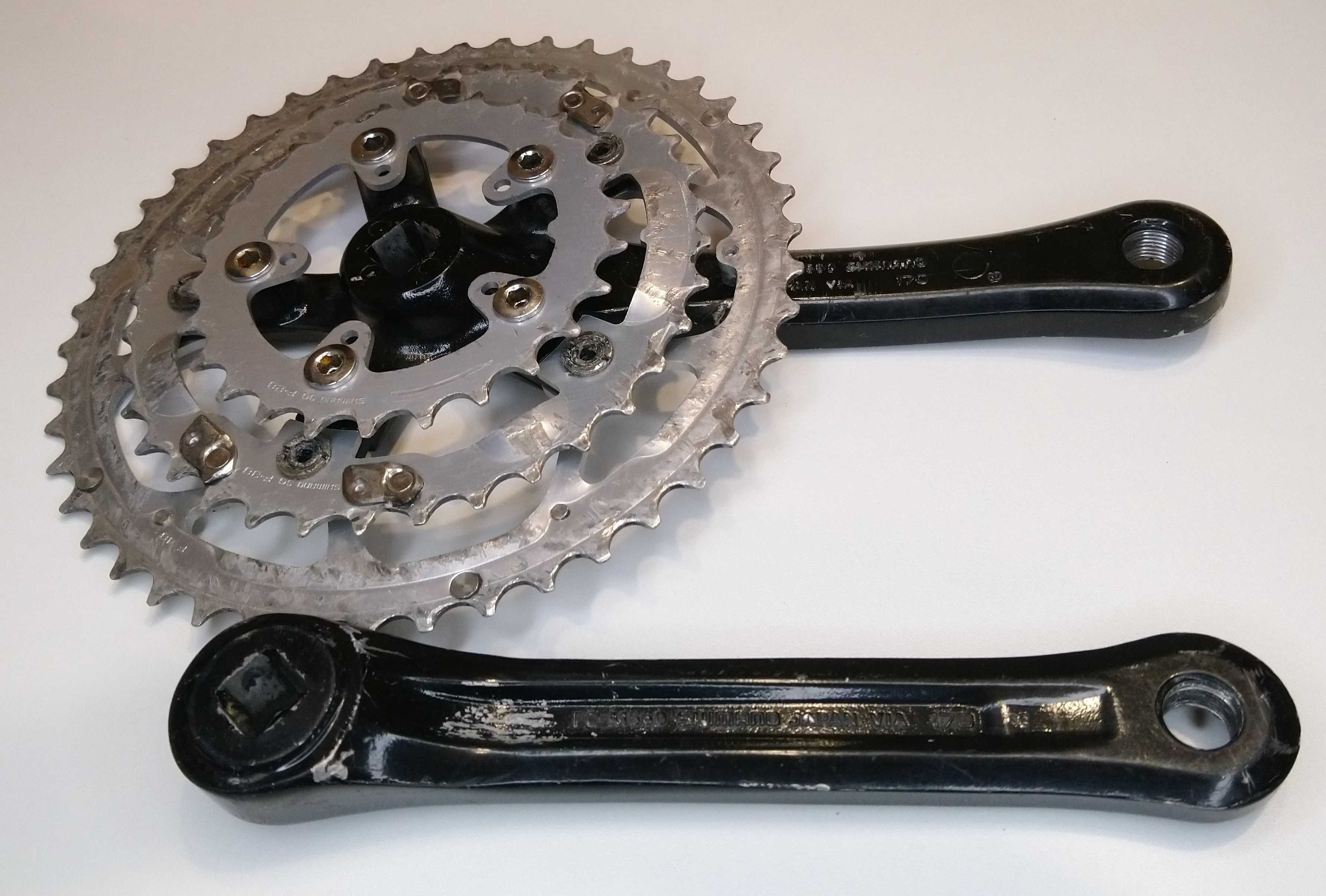 Korby Shimano Deore LX FC-M560 175mm 46-36-26 retro MTB