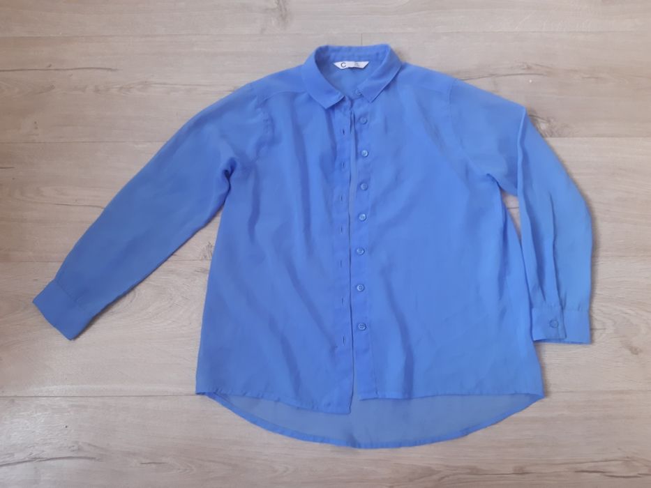 Koszula błękitna niebieska 134 dziewczynki