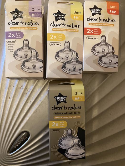 Новые сменные соски на бутылочки Tommee Tippee MAM 0+ 2+ 3+ 4+ 6+