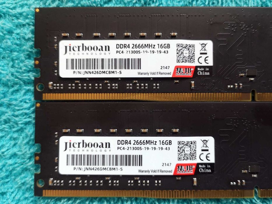 DDR4  Micron  32 Gb  (2x16 Gb)   2666 MHz  (JNN426DMCBM1-5)