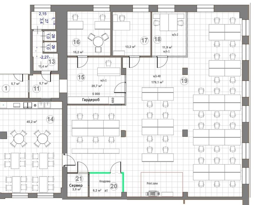 Оренда Офісу 266 m² + 362 m² | Без Комісії | Центр Міста | м.Олімпійська