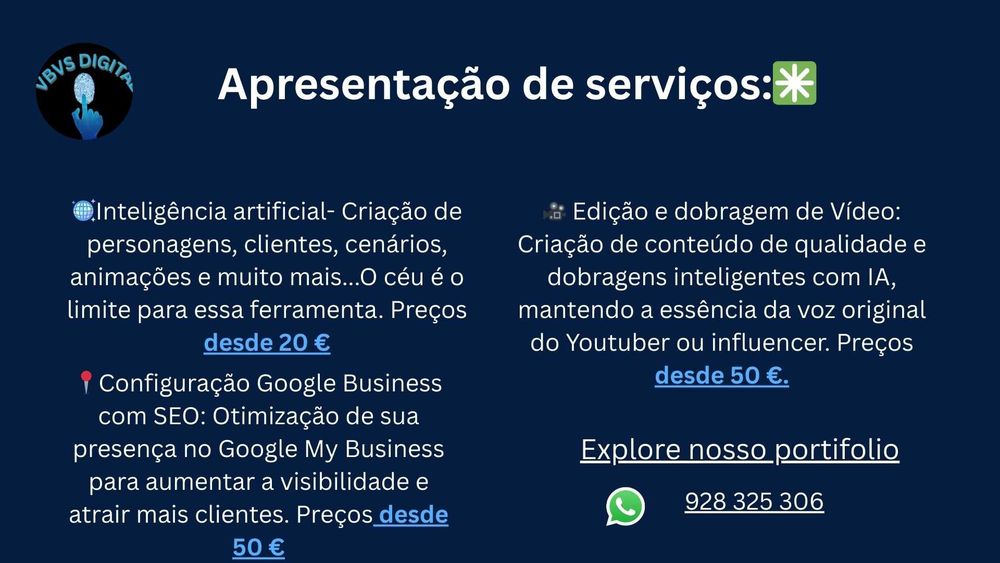 Serviços de Marketing Digital.