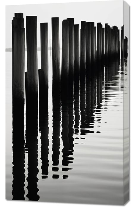 Obraz 60x100cm Rytm Wody i Drewna