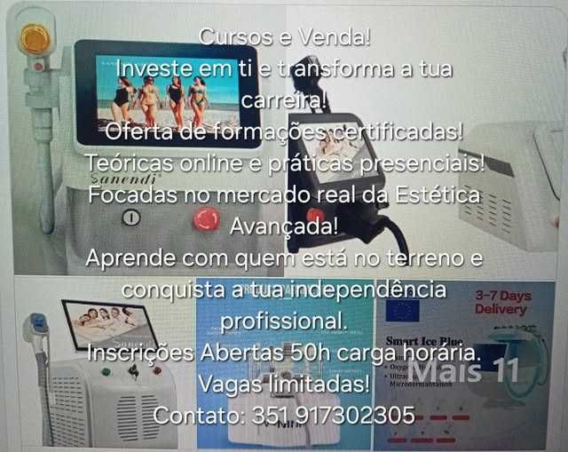 CURSOS, APARELHOS ESTÉTICA AVANÇADA APRENDA C/OS MELHORES/ CERT/SIGO