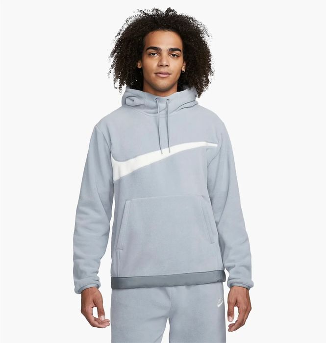 Оригінальне худі Nike Sportswear Sherpa Swoosh Pullover (сіре) | S, L