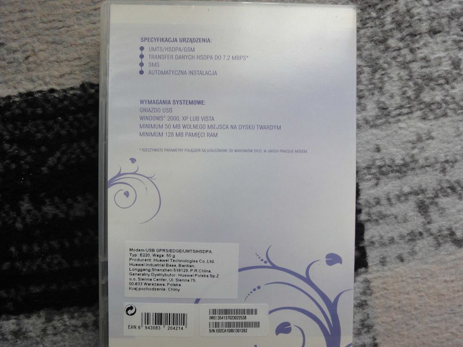 Modem USB Huawei PLAY E220 SIM