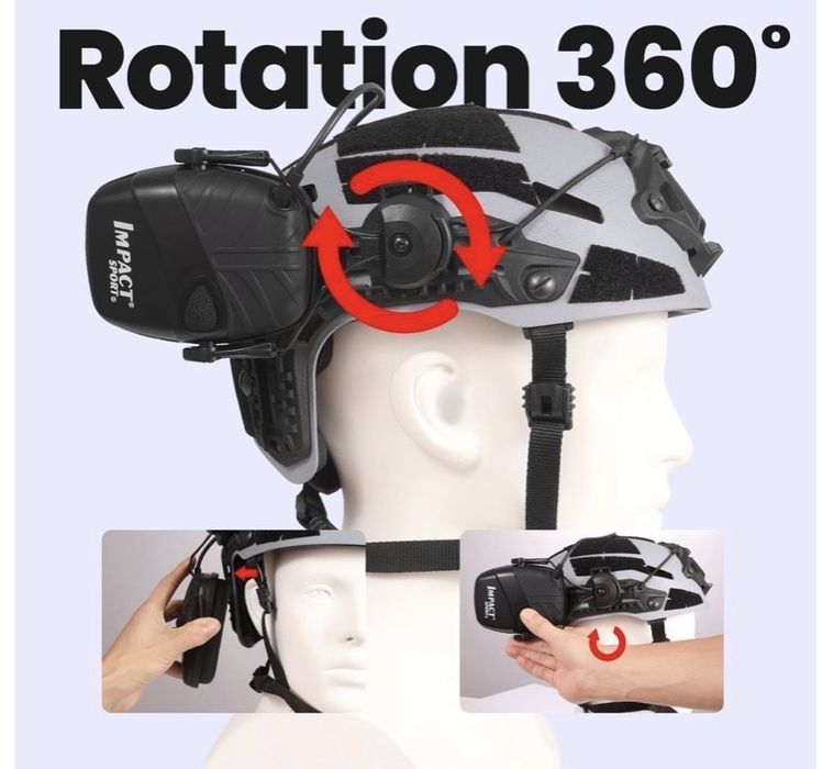 Активні навушники Howard Leight Impact sport 3 кріпленням/адаптером до