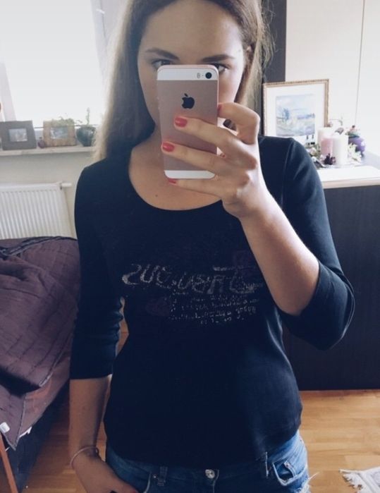 Koszulka z rękawem 3/4 czarna S 36 S.Oliver