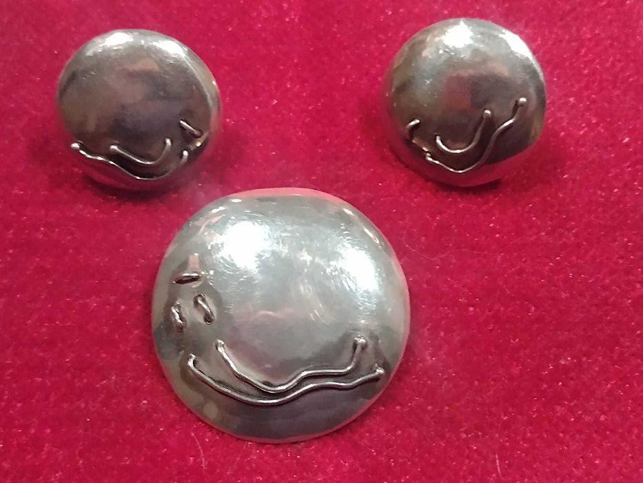 Srebrna broszka i kolczyki