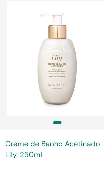 Champoo, condicionador e sabonete liquido acetinado Lily