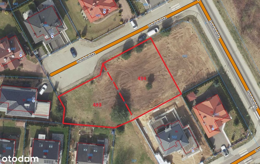 Kompleks dwóch działek budowlanych 677m2 + 540m2 os. Szerokie