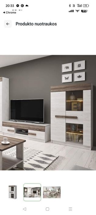 Komplet mebli Alaska – dąb truflowy / sosna śnieżna