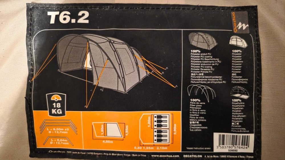 Tendas campismo Quechua t6.2