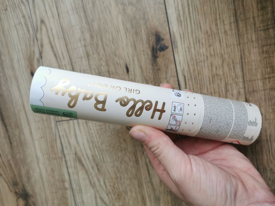 Tuba strzelająca konfetti kolor niebieski