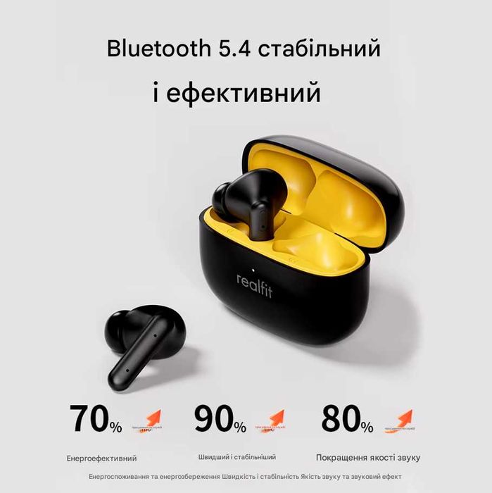 АКЦІЯ‼️ Навушники Realfit F3 TWS бездротові Bluetooth