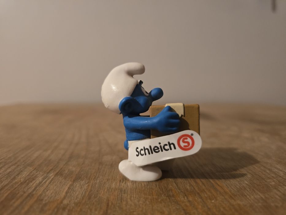 Schleich smerf smurf magazynier logistyka figurka model wycofany z 2014 r.