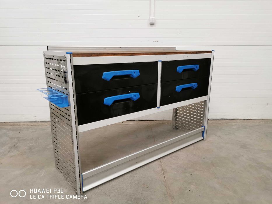 Zabudowa serwisowa regał stół do busa Sortimo Master Crafter MAN