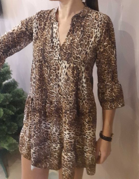 Плаття, р. S, дуже гарний тигровий принт