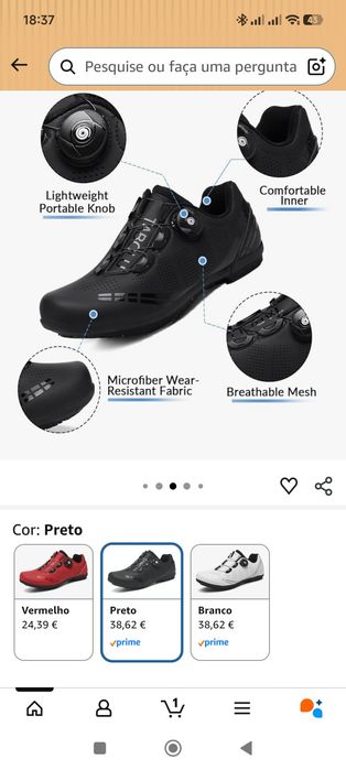 Sapatilhas de ciclismo novas - tamanho 43