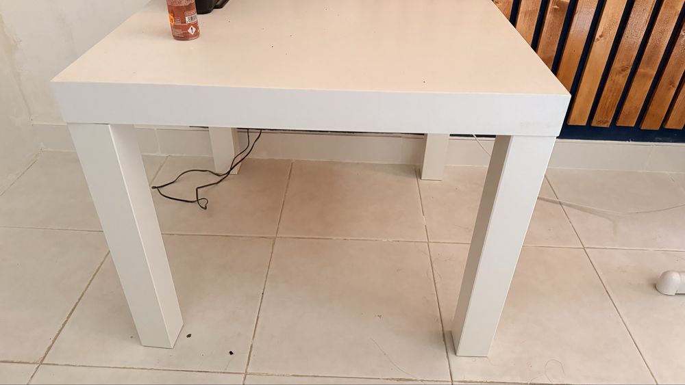 Mesa de apoio, branco, 55x55 cm