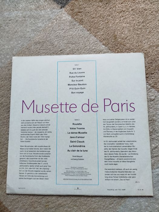 Musette de Paris płyta winylowa