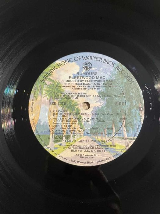Fleetwood Mac Rumours USA 1 Press EX LP