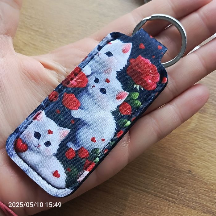 Nowy breloczek z pianki neoprenowej na klucze kotki