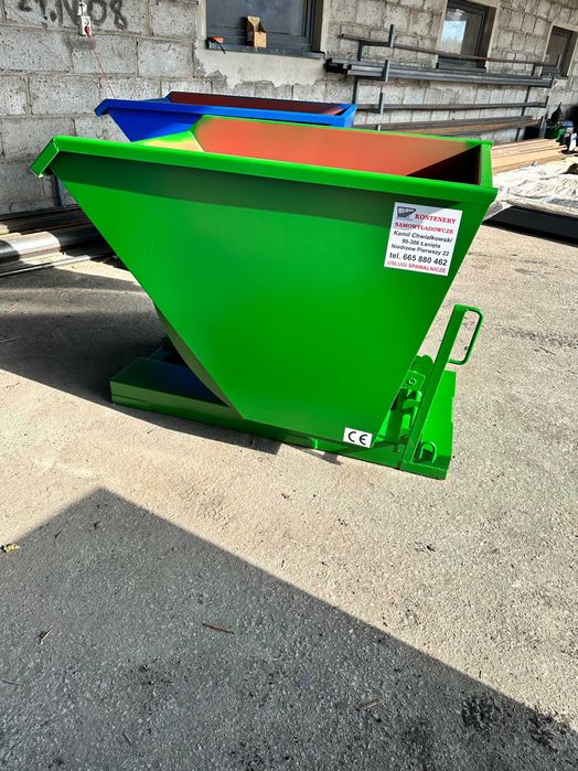 Kontener samowyładowczy 0,5 m3, mulda, pojemnik, koleba na wióry.