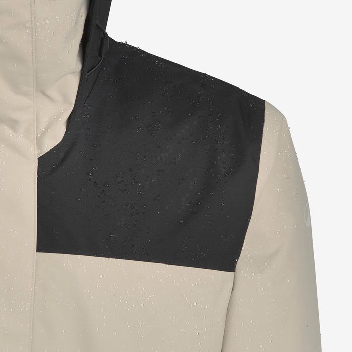 Casaco de caminhada 3em1 0°C impermeável homem, NH100 bege