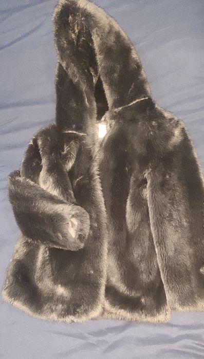 Casaco de pêlo castanho para menina 9/10 anos