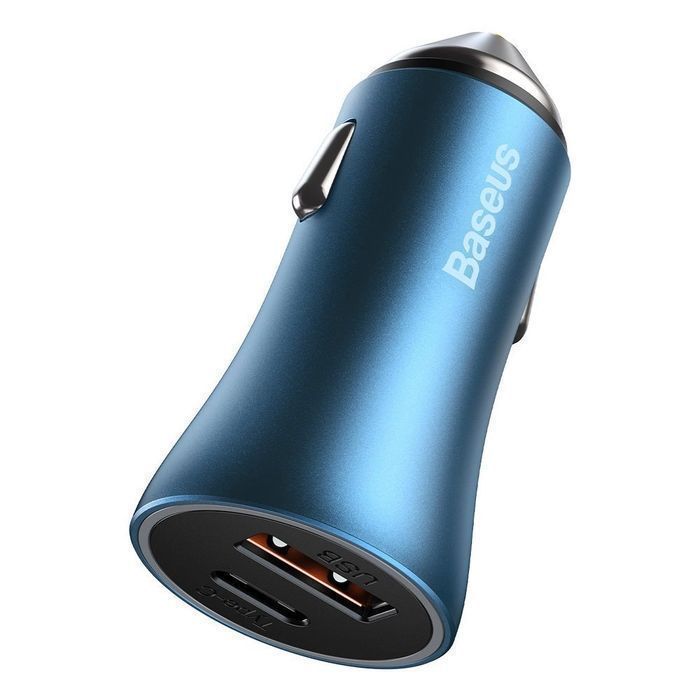 Baseus szybka ładowarka samochodowa USB C / USB 40W PD 3.0 QC + kabel