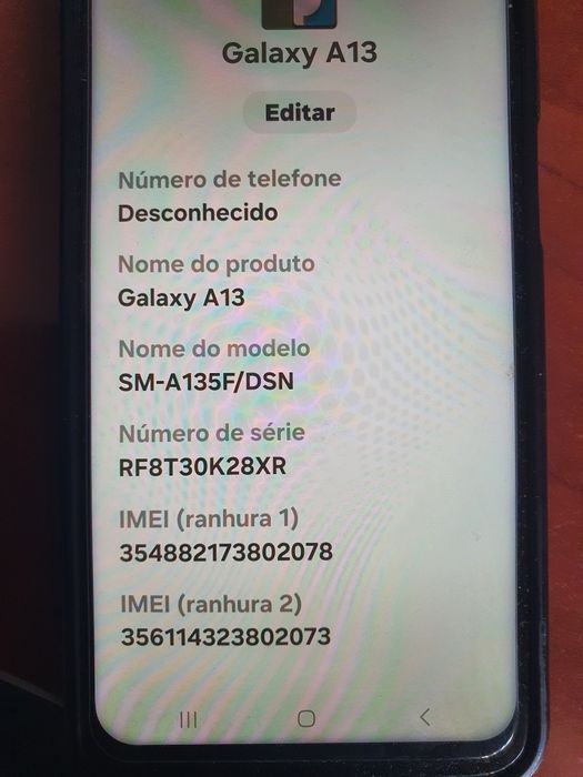Smartphone Samsung A13 como novo