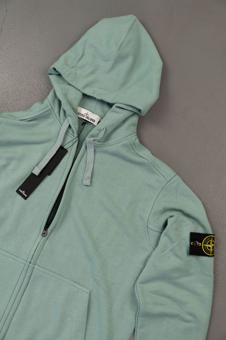Зіп Худі Stone Island | Мятна Кофта Стон Айленд | Толстовка | Світшот