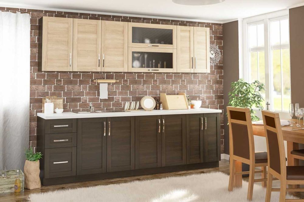 Кухня Гамма Рамка МДФ 260 см Набірна Кутова  Безкоштовно 3D проєкт