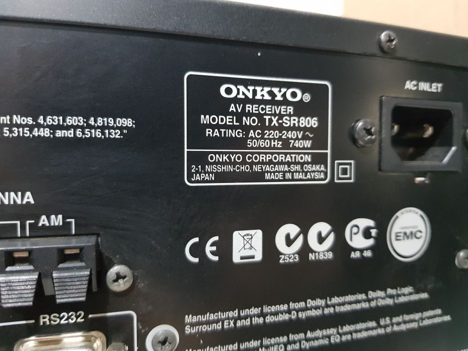 ТОП! 7.1 АV ресивер Onkyo TX-SR806 8х180 Вт., HDMI, THX Ultra2 Plus