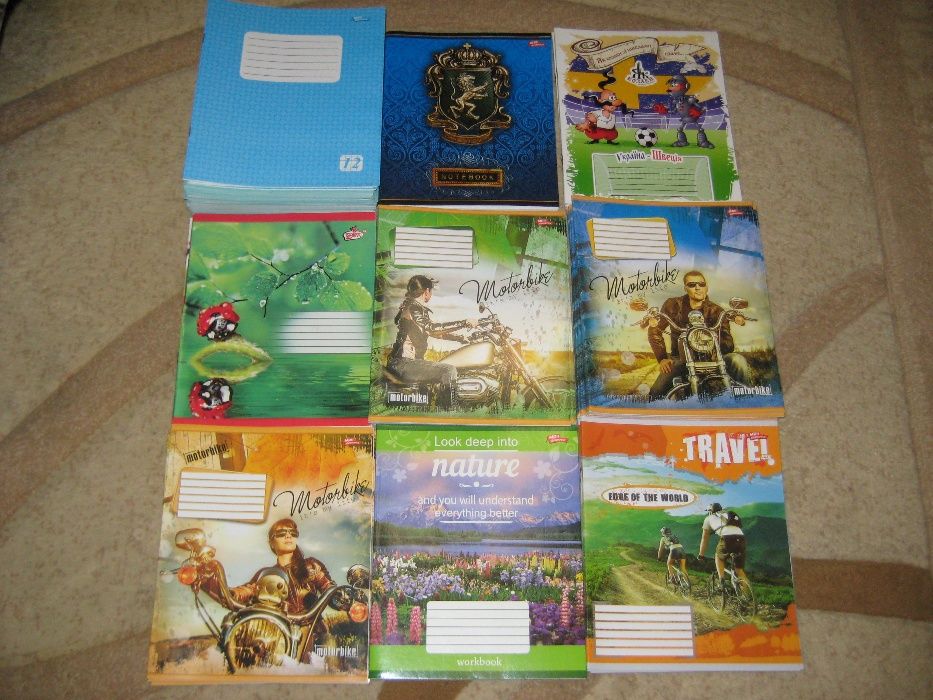 Тетради новые в клетку и линию