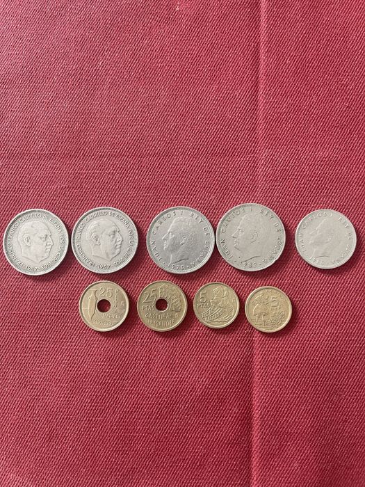Lote de modas antigas espanholas/Pesetas
